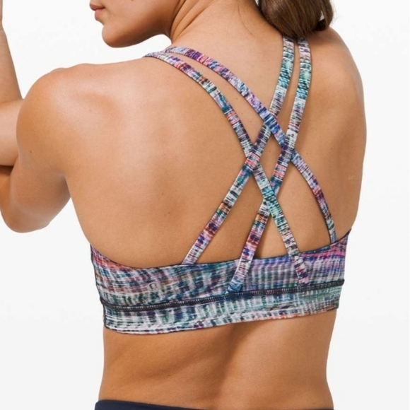 LULULEMON Multi Color Energy Bra Medium Support, size 10 - Picture 10 of 10